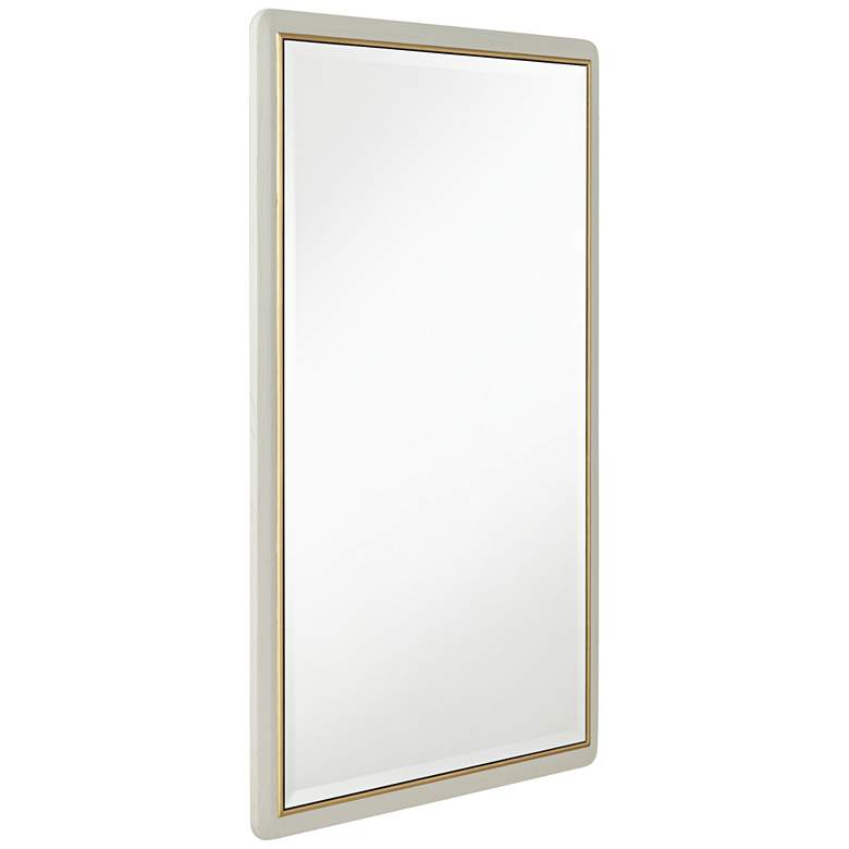 Image 6 Rodgers Matte Beige Gold 28 inch x 42 inch Rectangular Wall Mirror more views