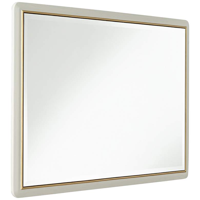 Image 7 Rodgers Matte Beige Gold 28 inch x 42 inch Rectangular Wall Mirror more views