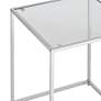 Rodney Chrome and Clear Glass Nesting Table Set of 2
