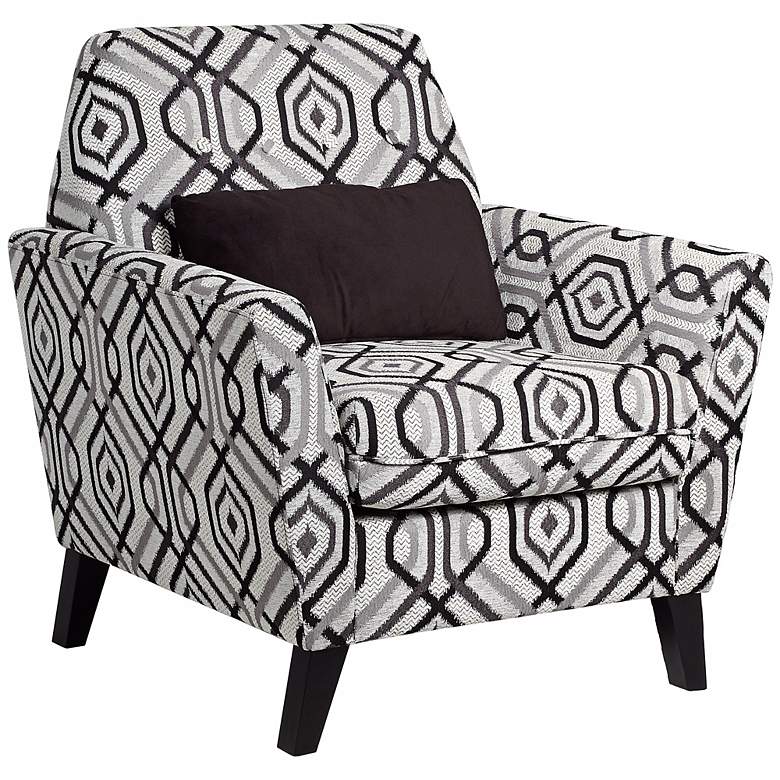 Image 1 Roger Black Geometric Armchair with Pillow