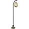 Rogerton Antique Brass Metal Hanging Lantern Floor Lamp