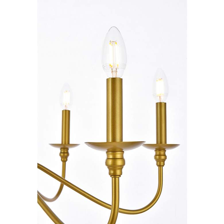 Image 5 Rohan 30" Wide Brass 6-Light Candle Chandelier more views