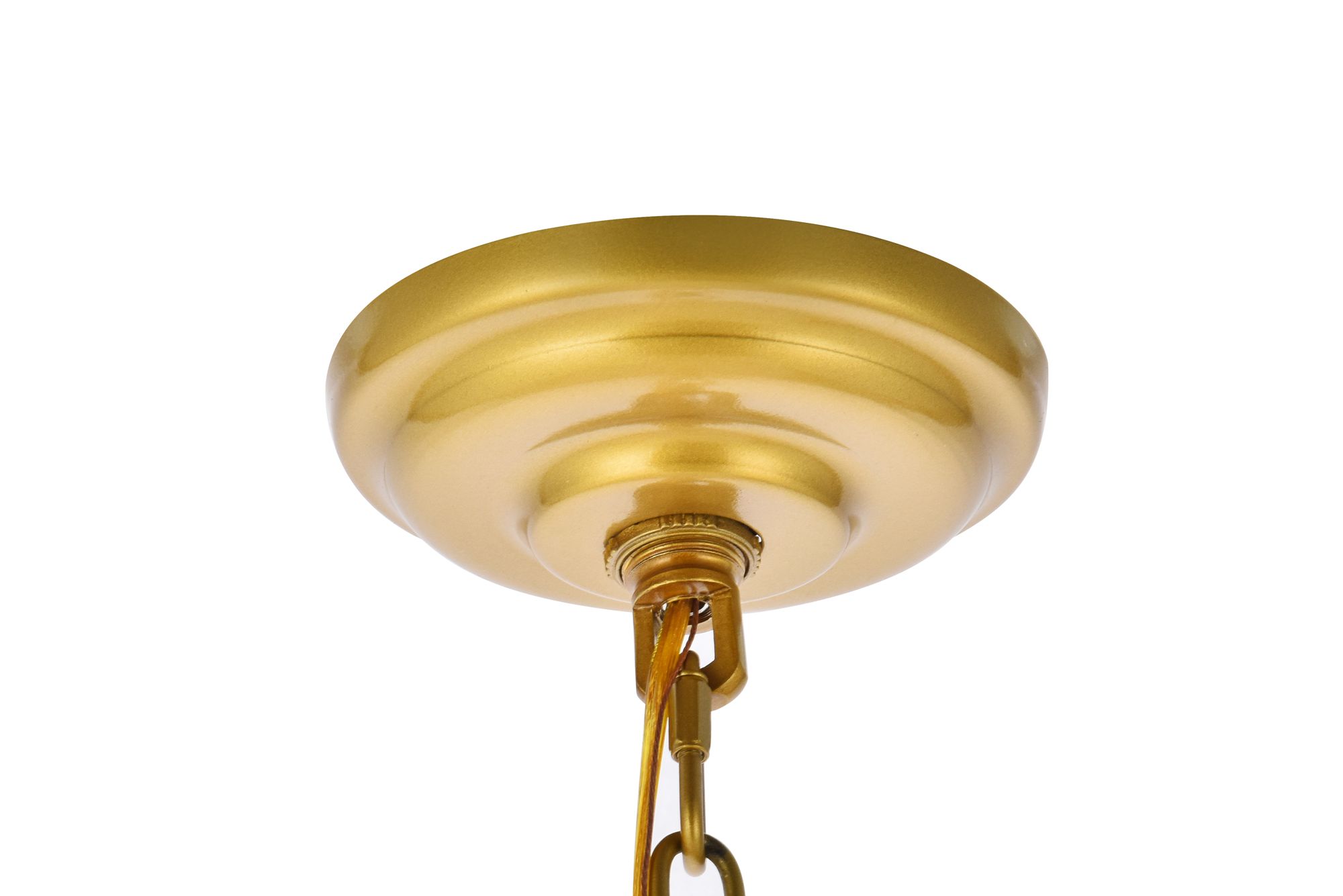 Rohan 30" Wide Brass 6-Light Candle Chandelier in scene