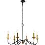 2_Rohan 30" Wide Matte Black and Brass 6-Light Chandelier