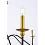 5_Rohan 30" Wide Matte Black and Brass 6-Light Chandelier more views