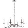 2_Rohan 30" Wide Polished Nickel 6-Light Chandelier