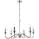 Rohan 30" Wide Polished Nickel 6-Light Chandelier