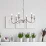 1_Rohan 30" Wide Polished Nickel 6-Light Chandelier