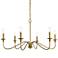 Rohan 36" Wide Brass 6-Light Candelabra Chandelier