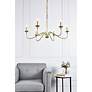 4_Rohan 36" Wide Brass 6-Light Candelabra Chandelier more views