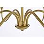 6_Rohan 36" Wide Brass 6-Light Candelabra Chandelier more views