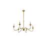 Rohan 36" Wide Brass 6-Light Candelabra Chandelier in scene