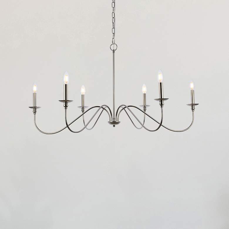 Image 1 Rohan 42" Chandelier In Polished Nickel