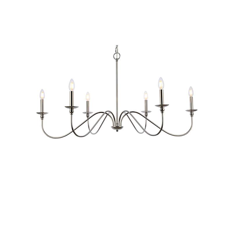 Image 4 Rohan 42" Chandelier In Polished Nickel more views