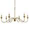 Rohan 42" Wide Brass 6-Light Candelabra Chandelier
