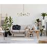 4_Rohan 42" Wide Brass 6-Light Candelabra Chandelier more views