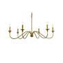 5_Rohan 42" Wide Brass 6-Light Candelabra Chandelier more views