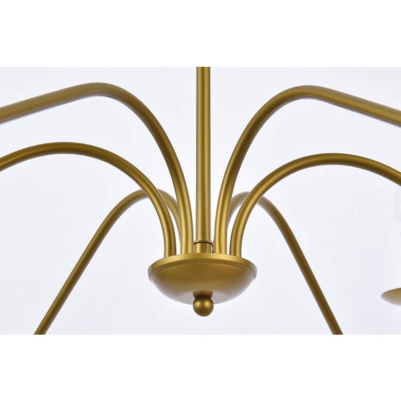 Image 6 Rohan 42" Wide Brass 6-Light Candelabra Chandelier more views