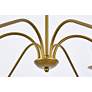 6_Rohan 42" Wide Brass 6-Light Candelabra Chandelier more views