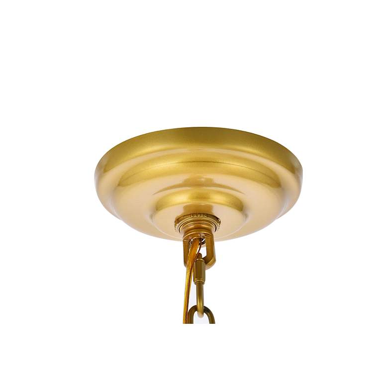 Image 7 Rohan 42" Wide Brass 6-Light Candelabra Chandelier more views