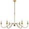Rohan 48" Wide Brass 6-Light Chandelier