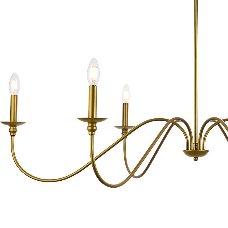 Image 4 Rohan 48" Wide Brass 6-Light Chandelier more views