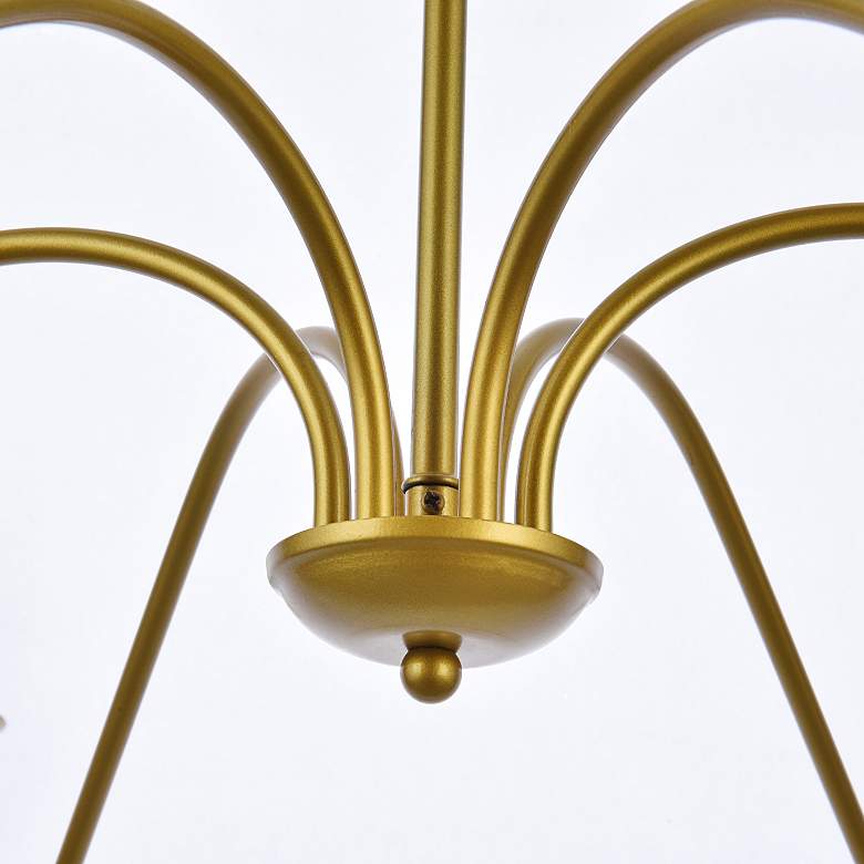 Image 5 Rohan 48" Wide Brass 6-Light Chandelier more views