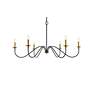 5_Rohan 48" Wide Brass and Black 6-Light Chandelier more views