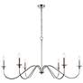 3_Rohan 48" Wide Polished Nickel 6-Light Chandelier