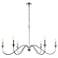Rohan 48" Wide Polished Nickel 6-Light Chandelier