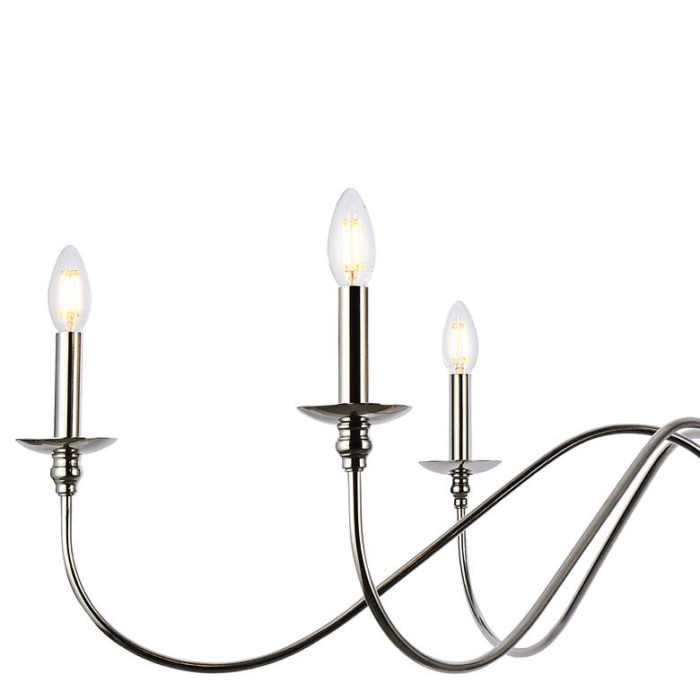 Image 4 Rohan 48" Wide Polished Nickel 6-Light Chandelier more views