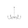 Rohan 48" Wide Polished Nickel 6-Light Chandelier in scene