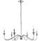 Rohan 6 Lts Polished Nickel Chandelier