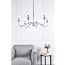 3_Rohan 6 Lts Polished Nickel Chandelier more views