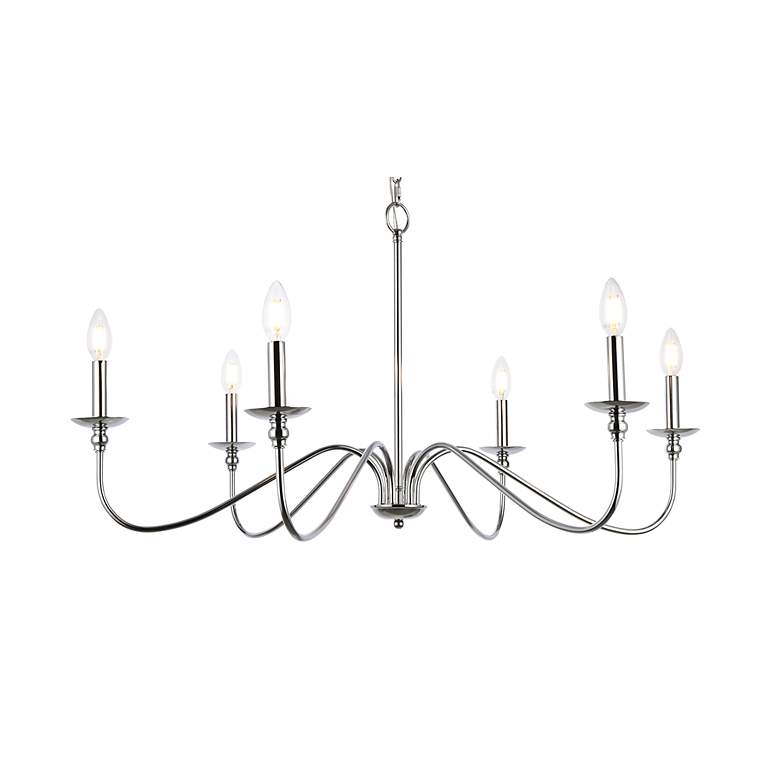 Image 4 Rohan 6 Lts Polished Nickel Chandelier more views
