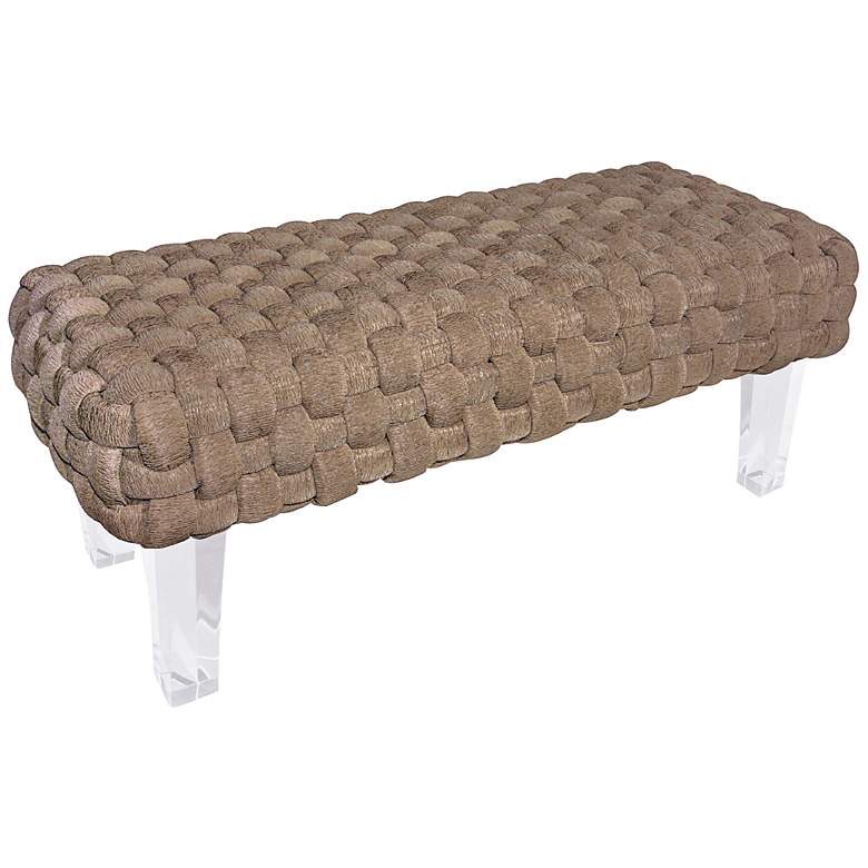 Image 1 Rojo 16 Plaited Brown Woven Bench