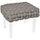 Rojo 16 Plaited Gray Woven Square Ottoman