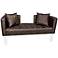 Rojo 16 St. Tropez 58" Wide Accent Pillow Brown Fabric Sofa