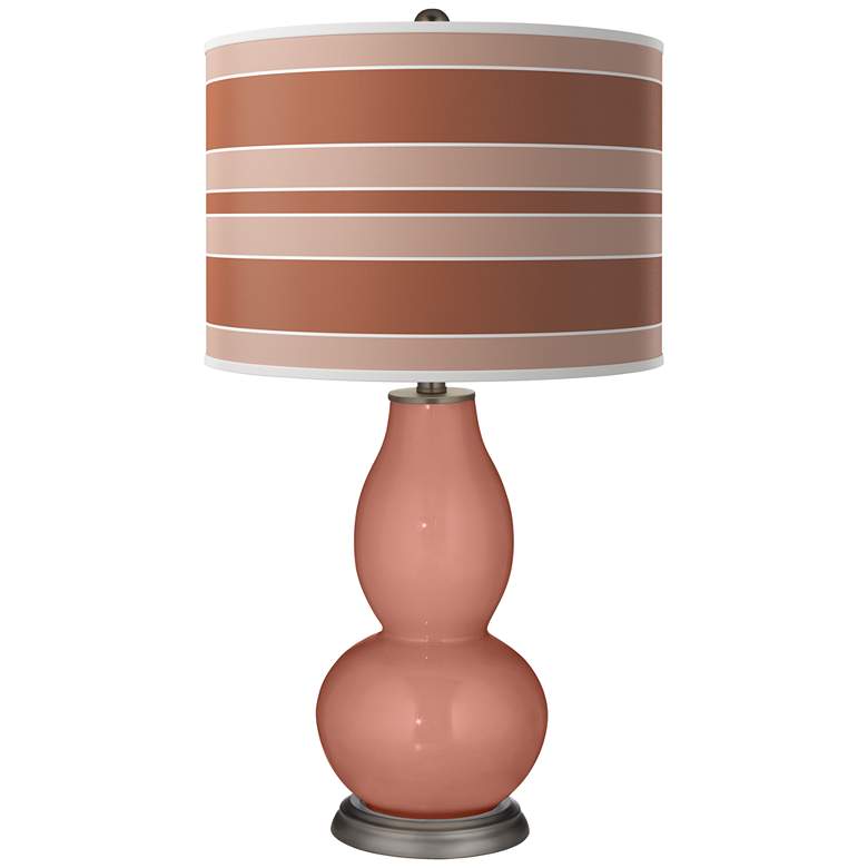 Image 1 Rojo Dust Bold Stripe Double Gourd Table Lamp