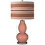 Rojo Dust Bold Stripe Double Gourd Table Lamp
