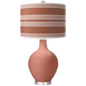 Image1 of Rojo Dust Bold Stripe Ovo Table Lamp