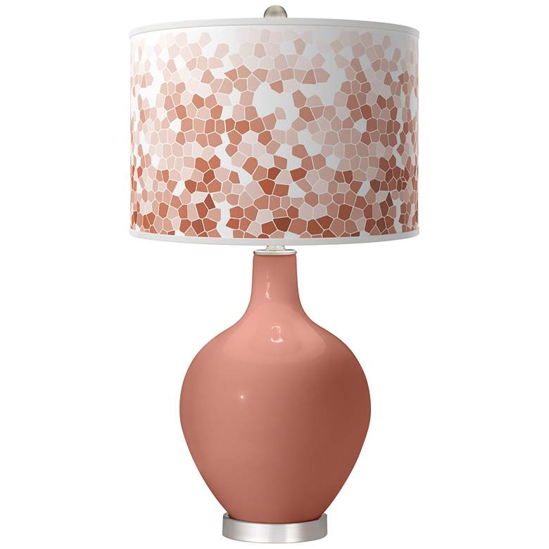 Image 1 Rojo Dust Mosaic Ovo Table Lamp