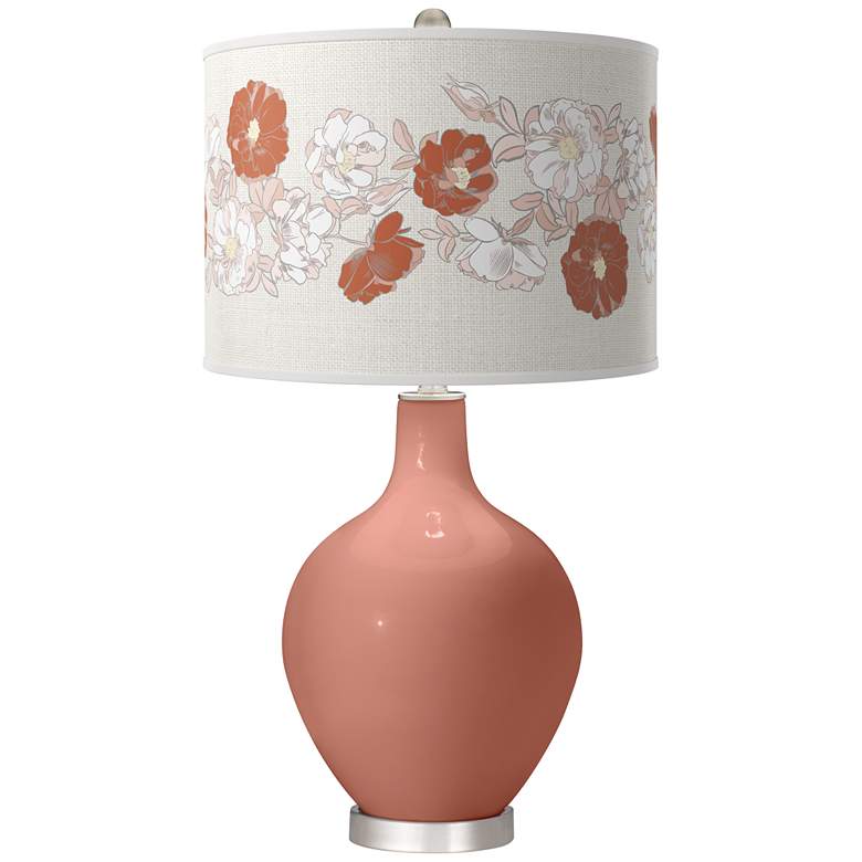 Image 1 Rojo Dust Rose Bouquet Ovo Table Lamp