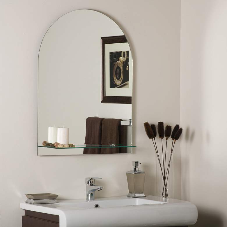 Image 1 Roland 23 1/2" x 31 1/2" Arched Wall Mirror with Shelf