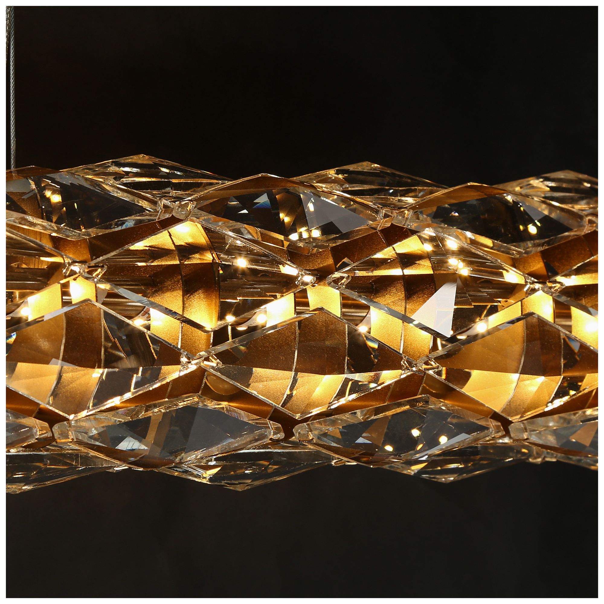 Rolblin 1-Light LED Cylinder Crystal Island Chandelier - Made to Order