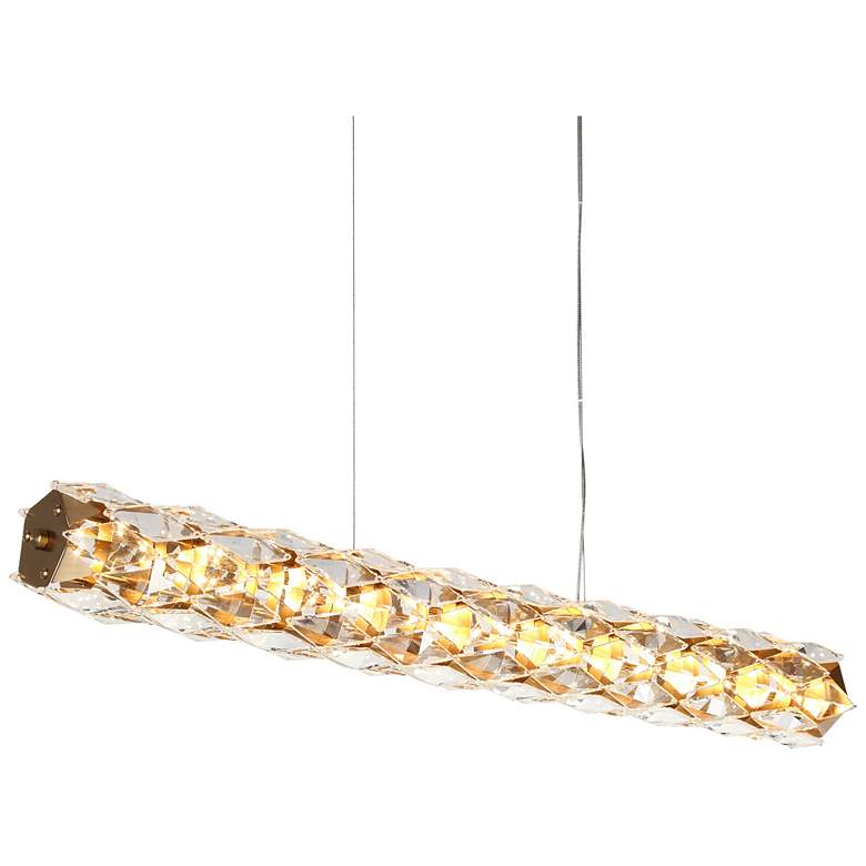 Image 1 Rolblin 1-Light LED Cylinder Crystal Island Chandelier