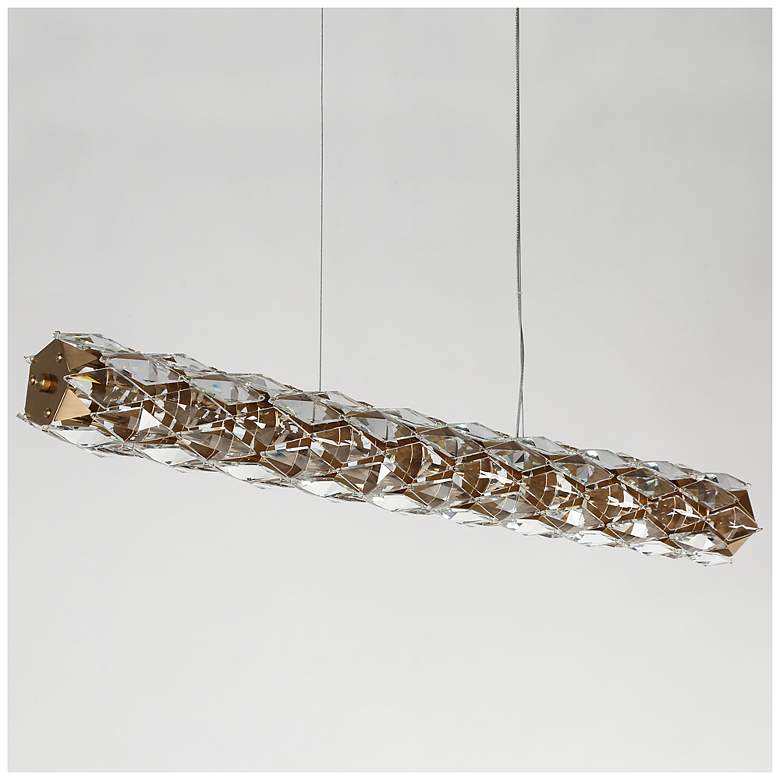 Image 3 Rolblin 1-Light LED Cylinder Crystal Island Chandelier more views
