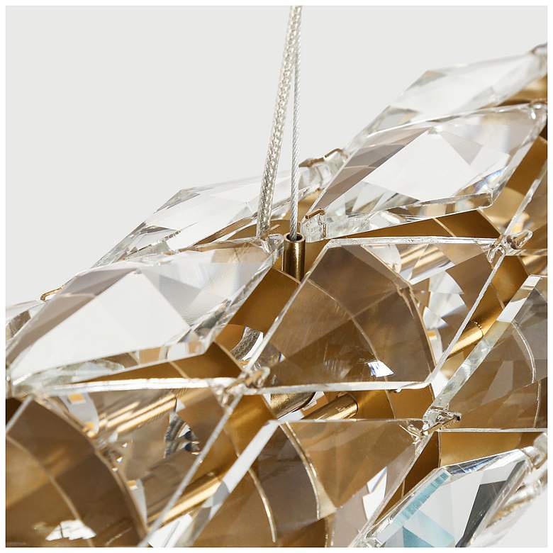 Image 4 Rolblin 1-Light LED Cylinder Crystal Island Chandelier more views