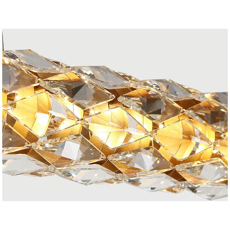 Image 5 Rolblin 1-Light LED Cylinder Crystal Island Chandelier more views