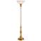 Rolland Warm Antique Brass and Crystal Torchiere Floor Lamp